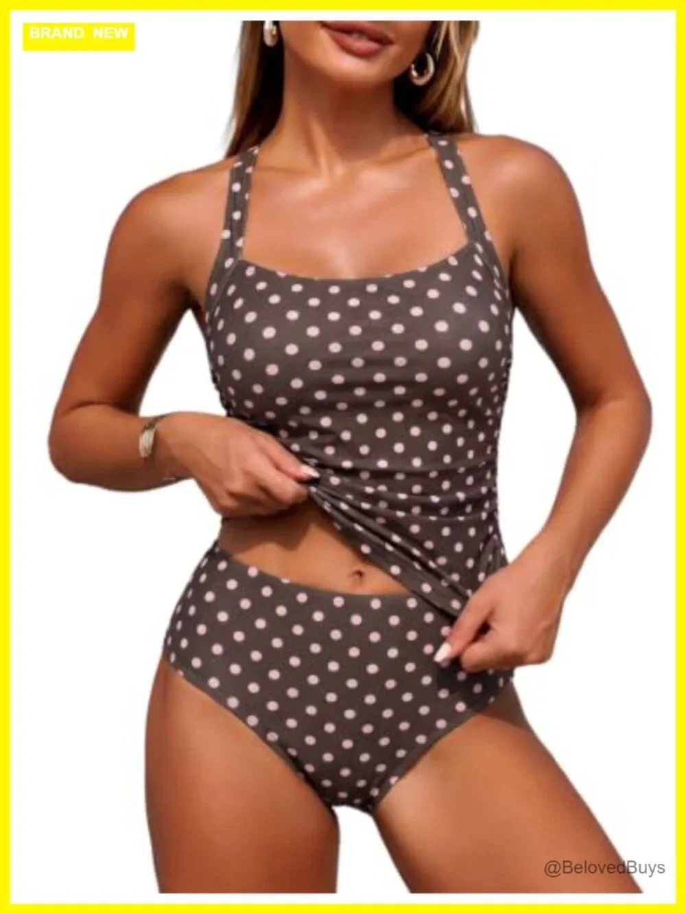 Tankini Swimsuits for Women Tummy Control 2 Piece High Waisted Bathing Suit